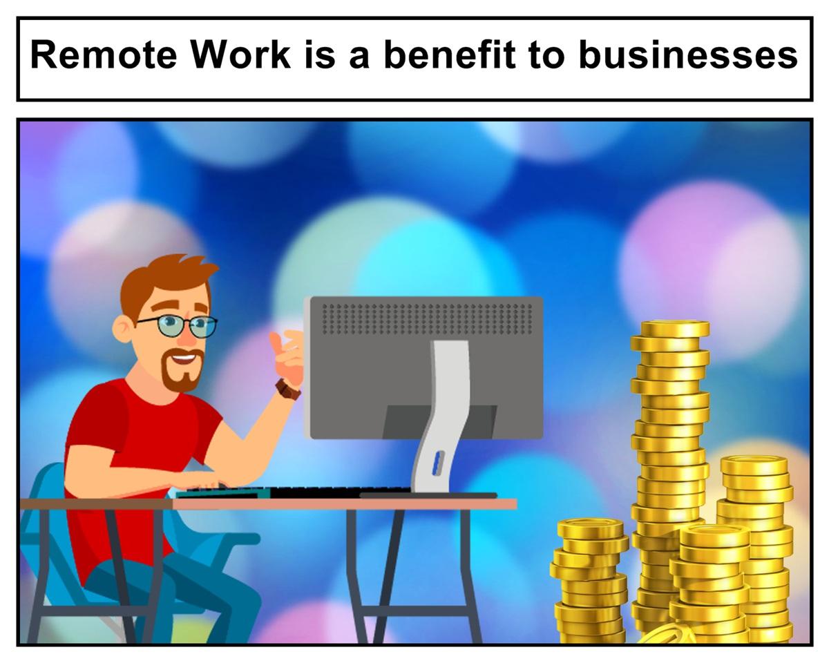 Remote work is a benefit to businesses
