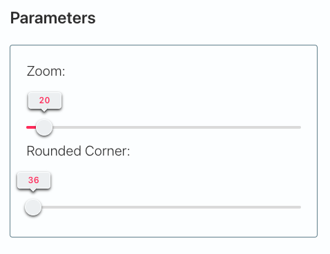 Zoom and border radius demonstration foto.