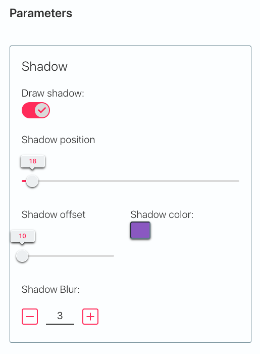 Image shadow parameters 