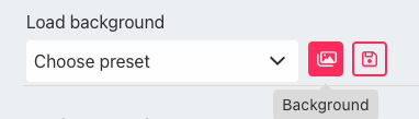 Background presets dropdown